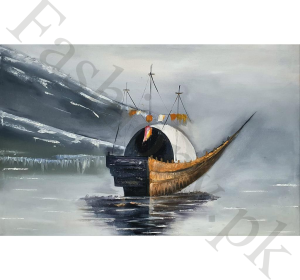 A FOGGY MORNING. SAILBOAT